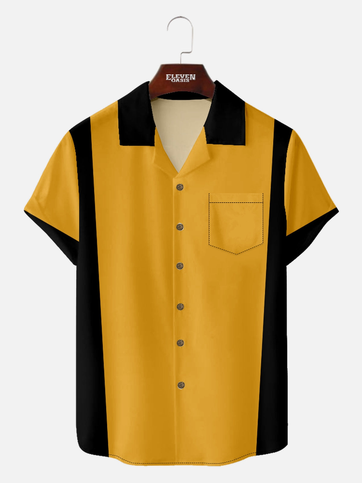 Men's Classic Bowling League Short Sleeve Shirt Eleven Oasis