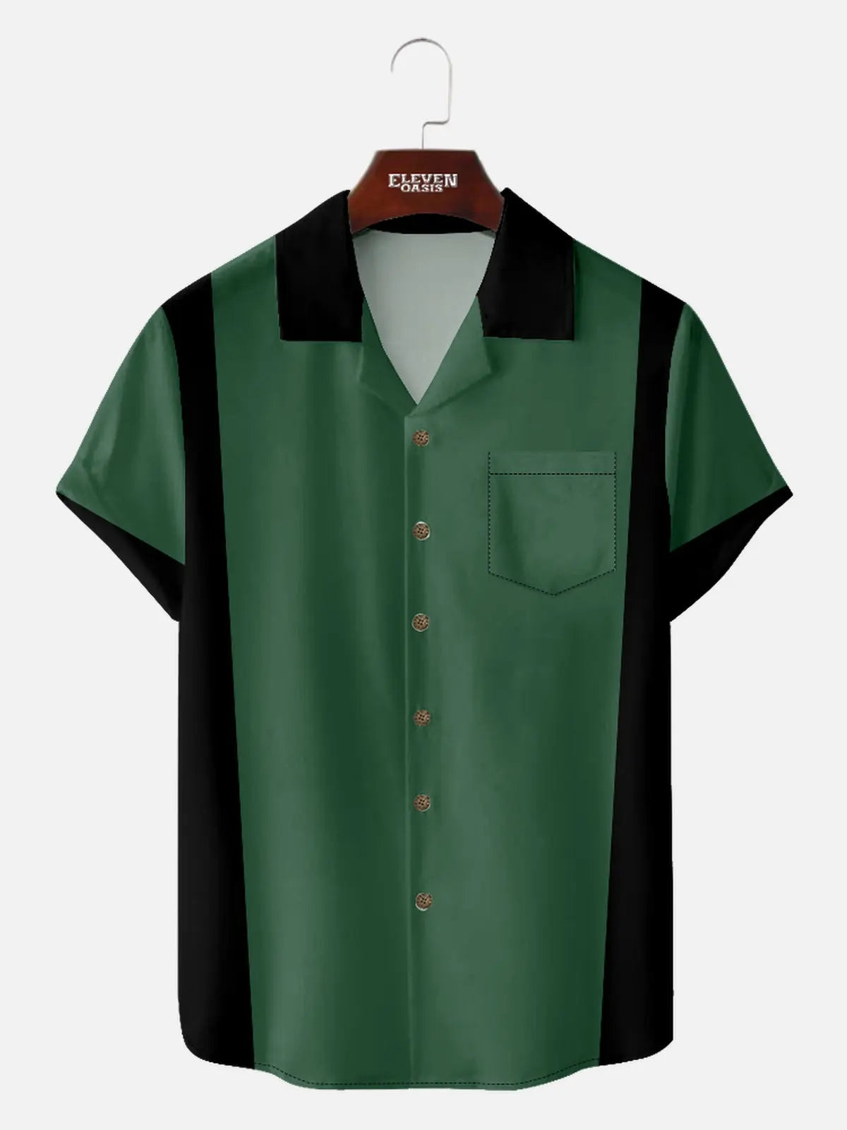 Men's Classic Bowling League Short Sleeve Shirt ElevenOasis