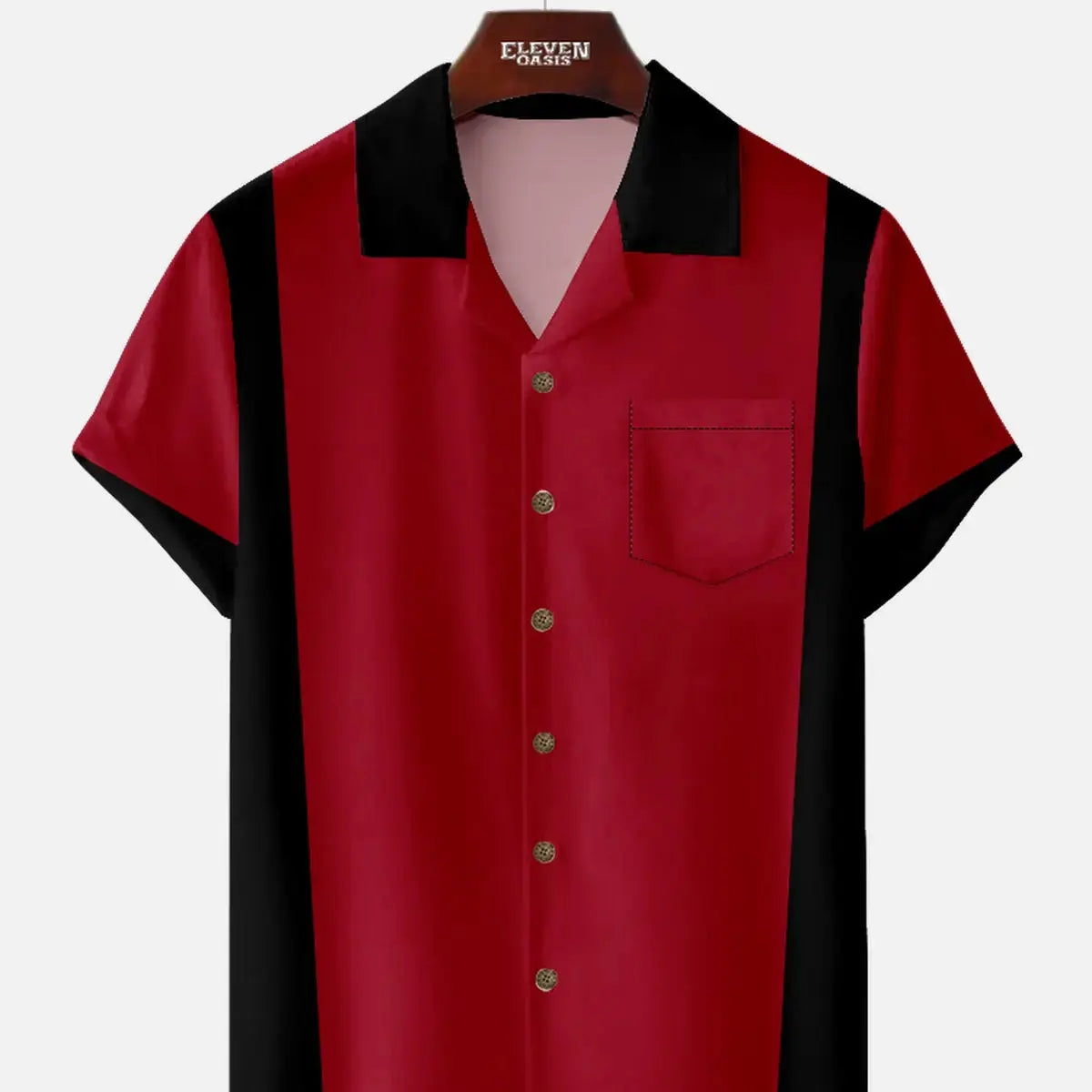 Men's Classic Bowling League Short Sleeve Shirt ElevenOasis