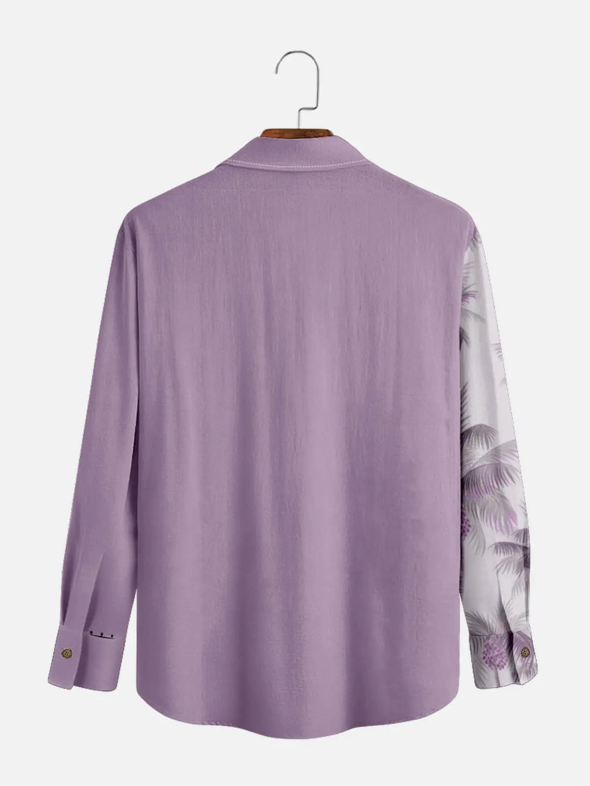 Men's Coconut Tree Casual Breathable Hawaiian Long Sleeve Shirt Eleven Oasis