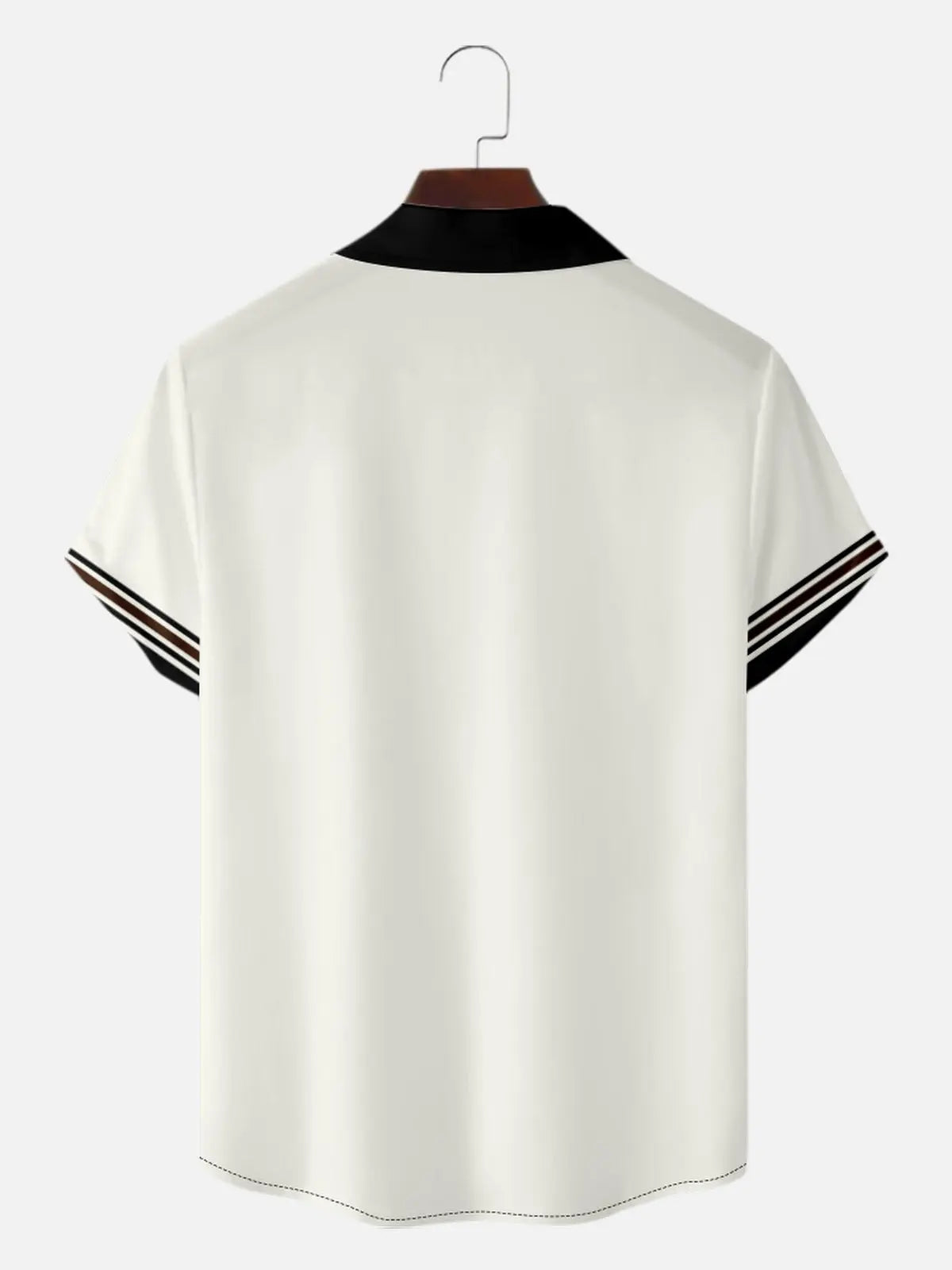 Men's Custom Name Retro Stripe Short Sleeve Shirt ElevenOasis