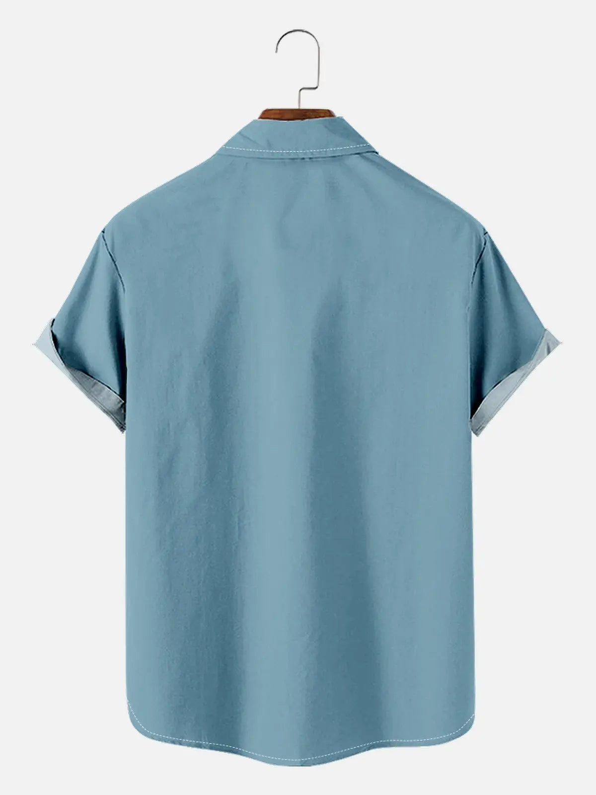 Men's Striped Everyday with Toucan in a Cocktail Glass Short Sleeve Casual Shirt ElevenOasis