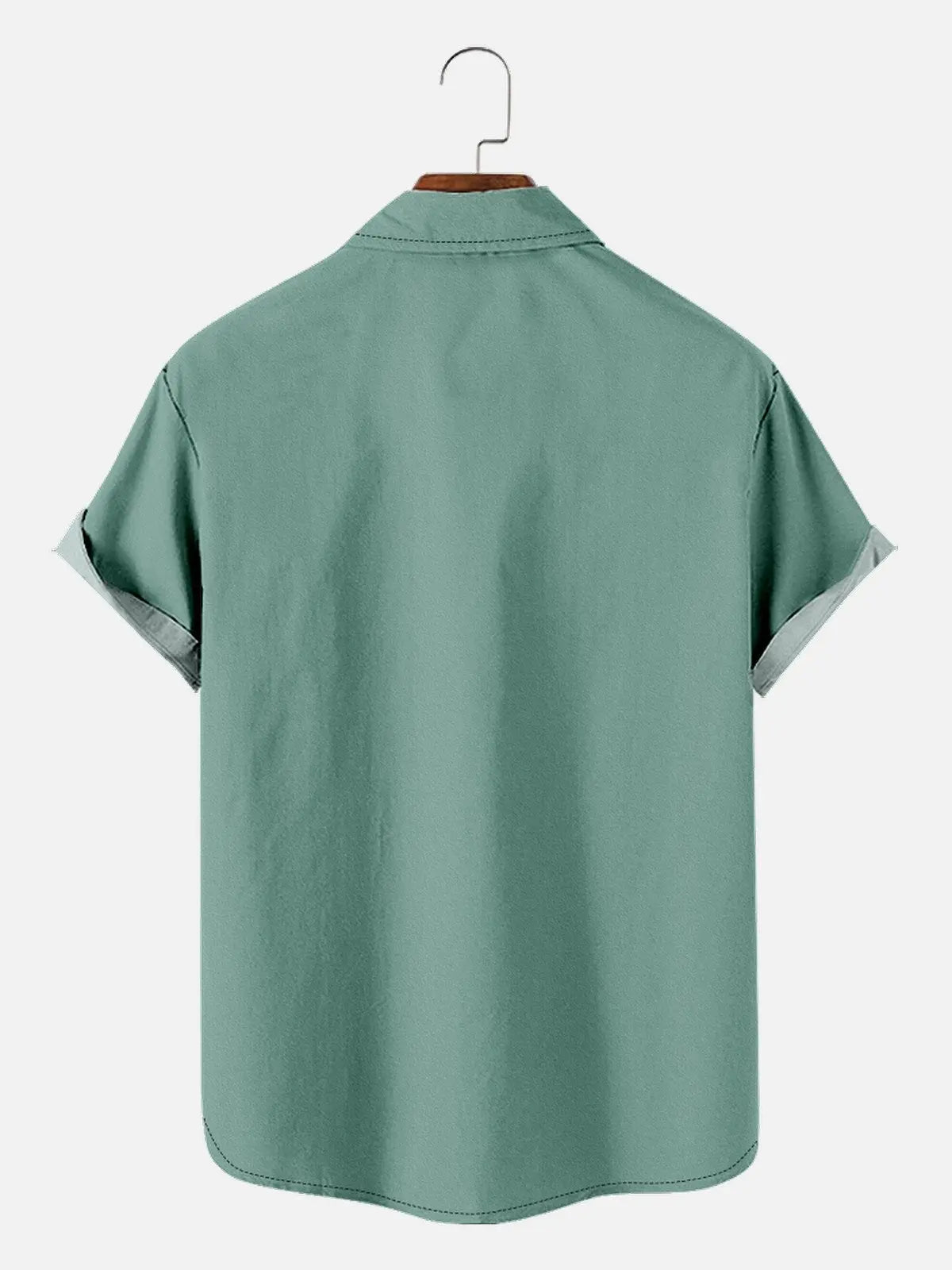 Tall Men's Striped Everyday with Toucan in a Cocktail Glass Short Sleeve Shirt ElevenOasis