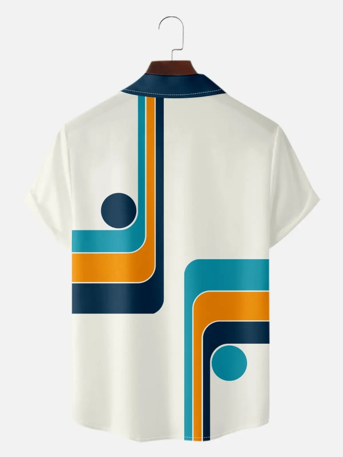 Men's Groovy Geometric Short Sleeve Shirt?