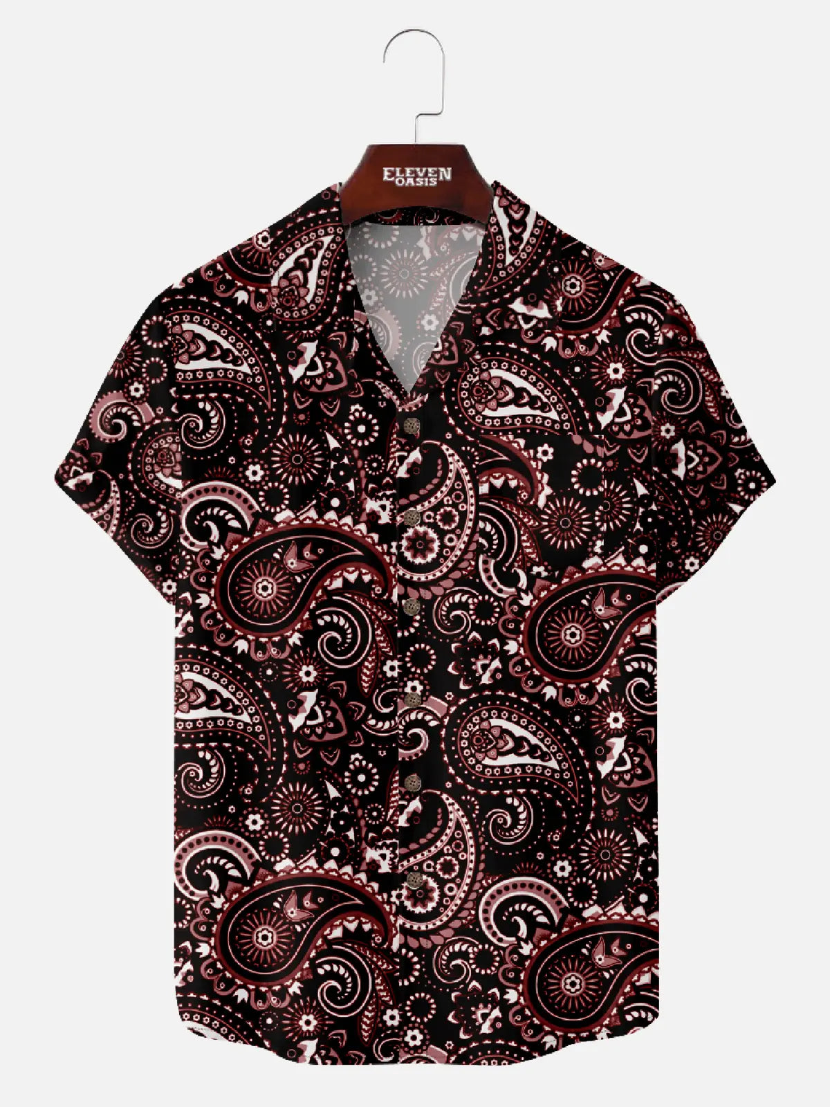 Men's Classic Bandana Paisley Short Sleeve Shirt - Cosmo Kramer Wardrobe ElevenOasis