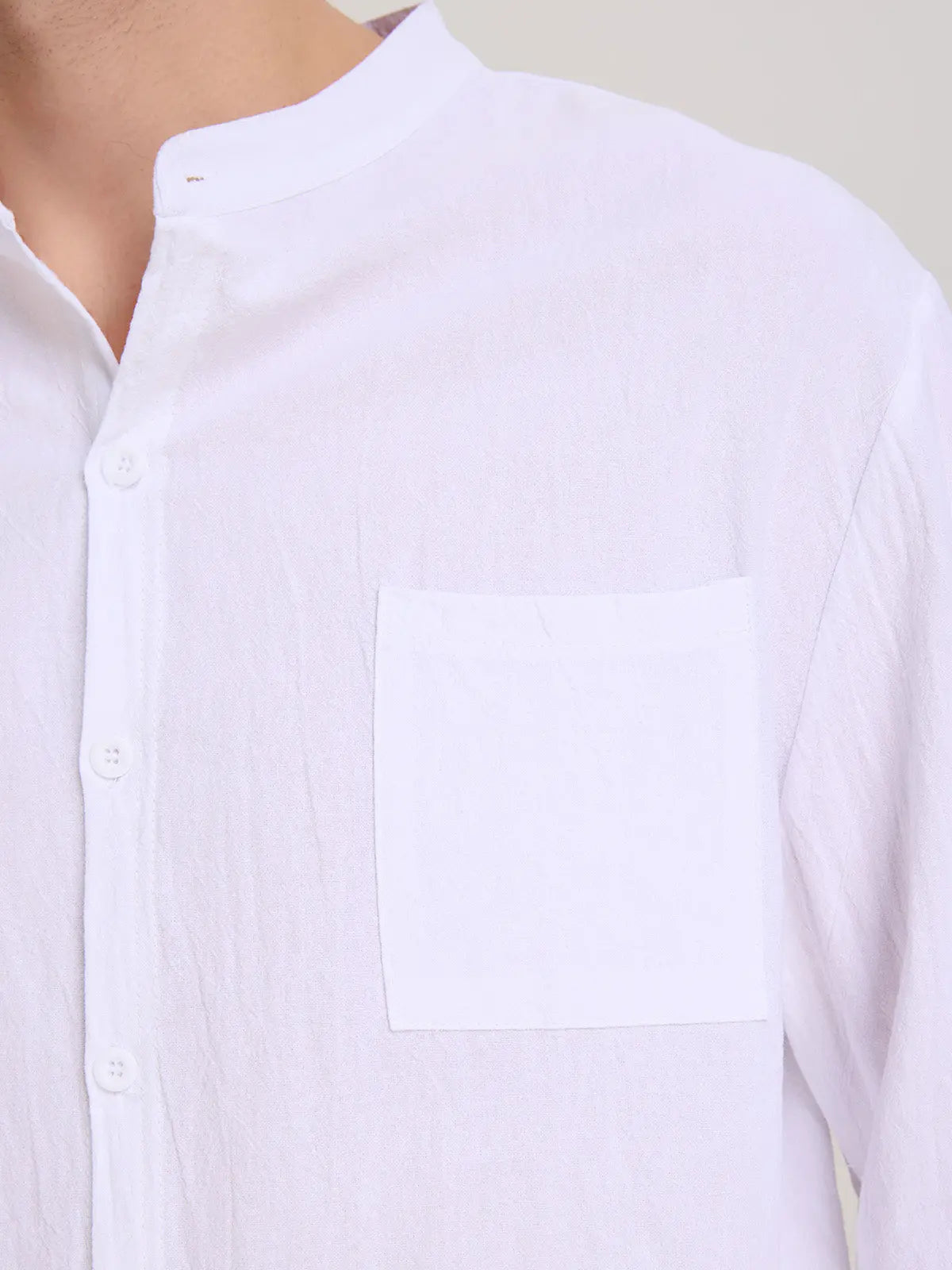 Men's Solid Color Linen Long Sleeve Elastic Waist Wide Leg Set Vacation Slow Living Linen Ensemble ElevenOasis