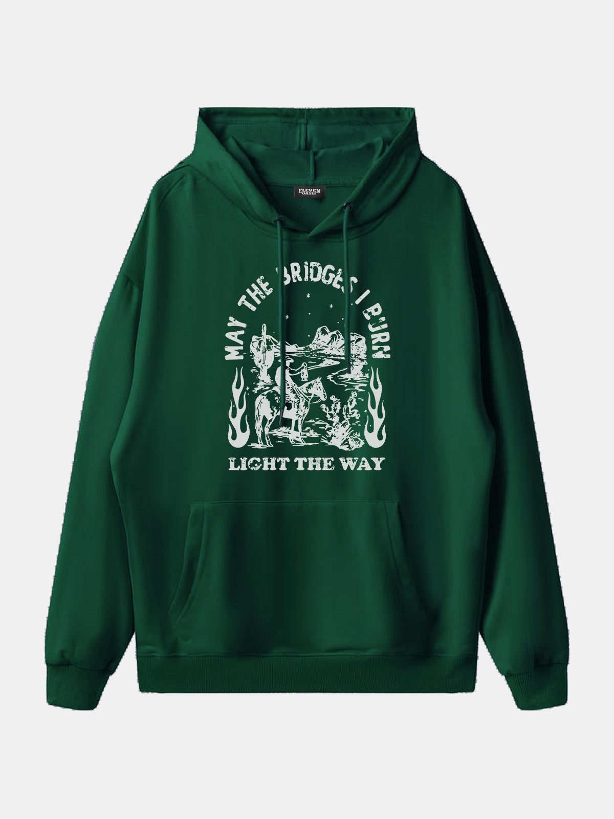 Western Rider Burn Light the Way Hoodie Eleven Oasis