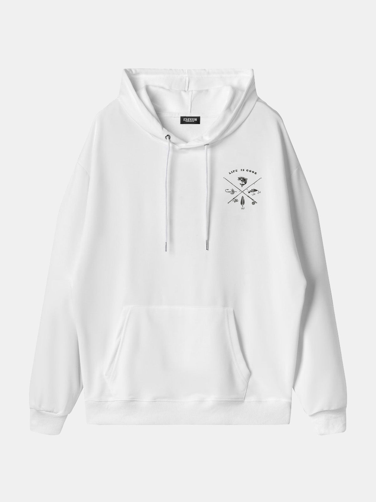Life Is Good Fishing Crest Hoodie Eleven Oasis