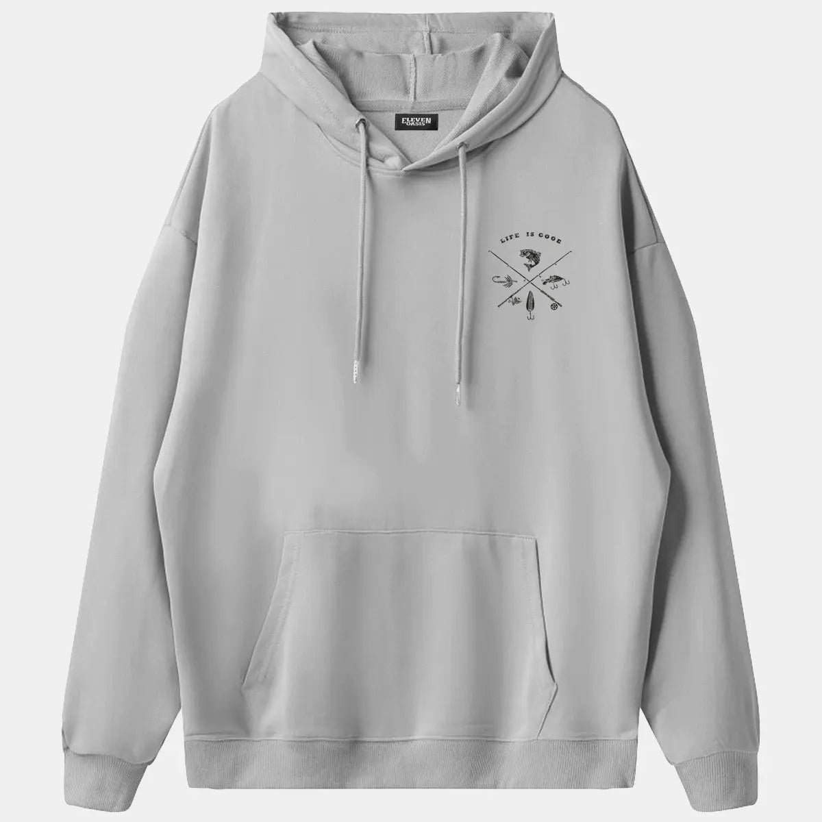 Life Is Good Fishing Crest Hoodie ElevenOasis