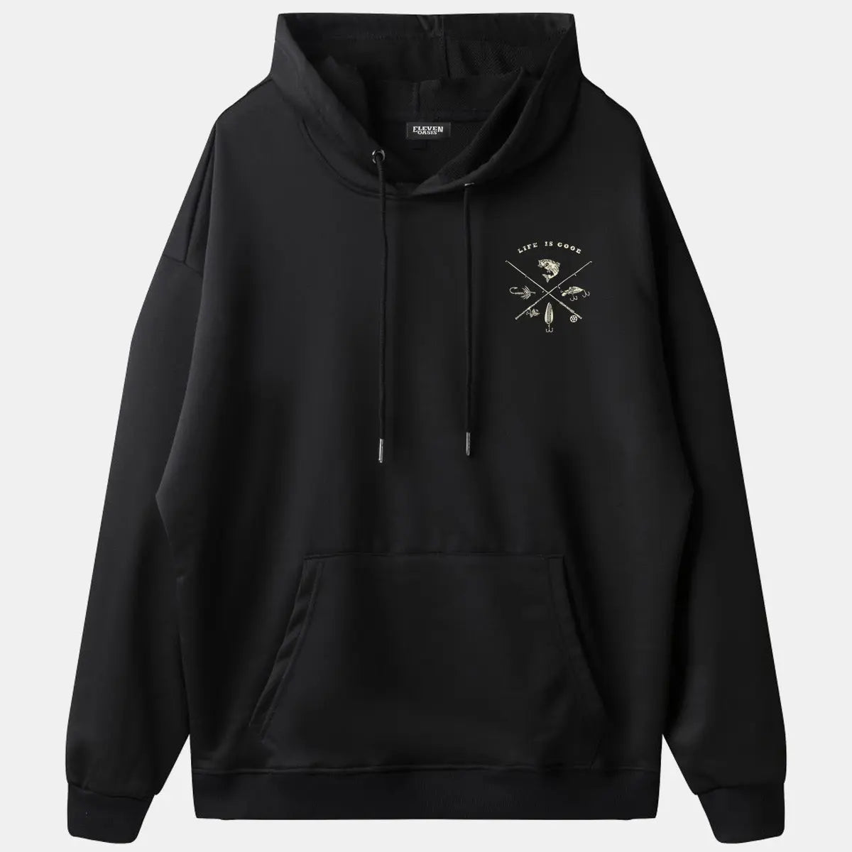 Life Is Good Fishing Crest Hoodie ElevenOasis