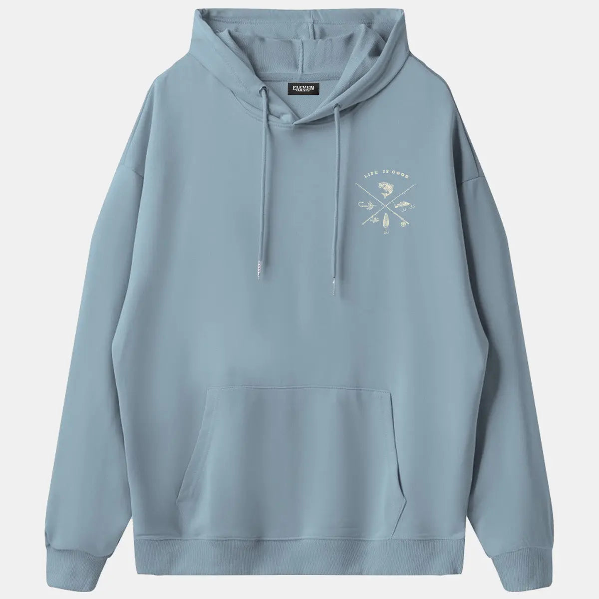 Life Is Good Fishing Crest Hoodie ElevenOasis