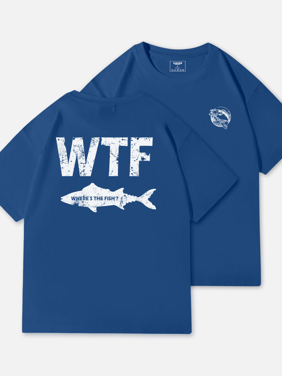WTF Where's The Fish Graphic Cotton T-Shirt Eleven Oasis