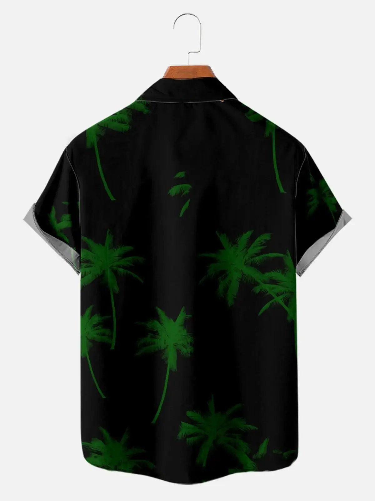 Men's Coconut Tree Pattern Basic Short Sleeve Shirt ElevenOasis