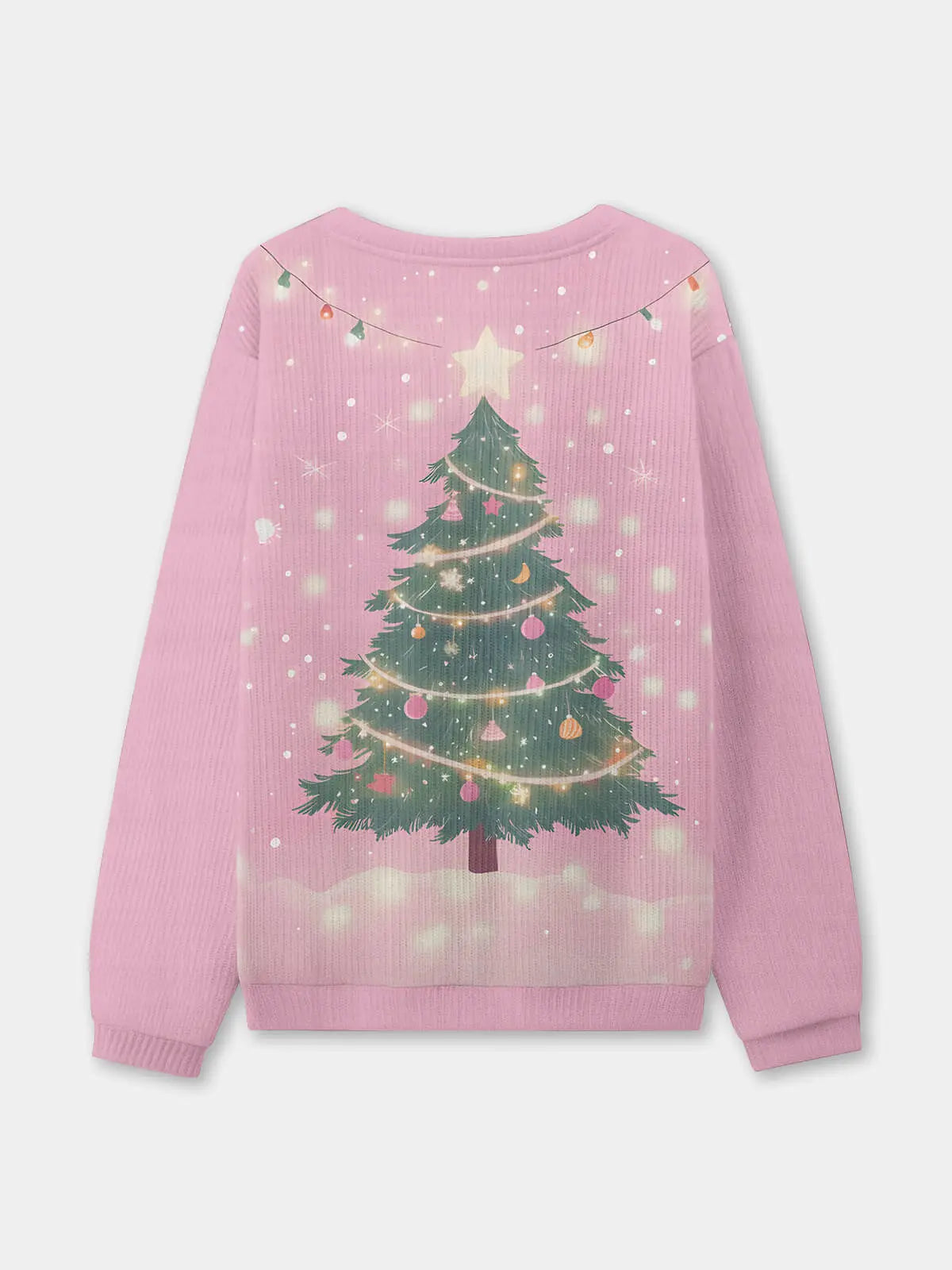 Pink Christmas Tree Sweatshirt ElevenOasis