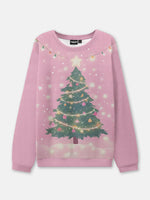 Pink Christmas Tree Sweatshirt Eleven Oasis