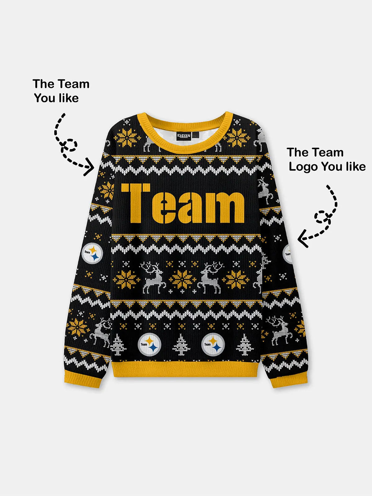 Custom Pittsburgh Football Sweatshirt Eleven Oasis
