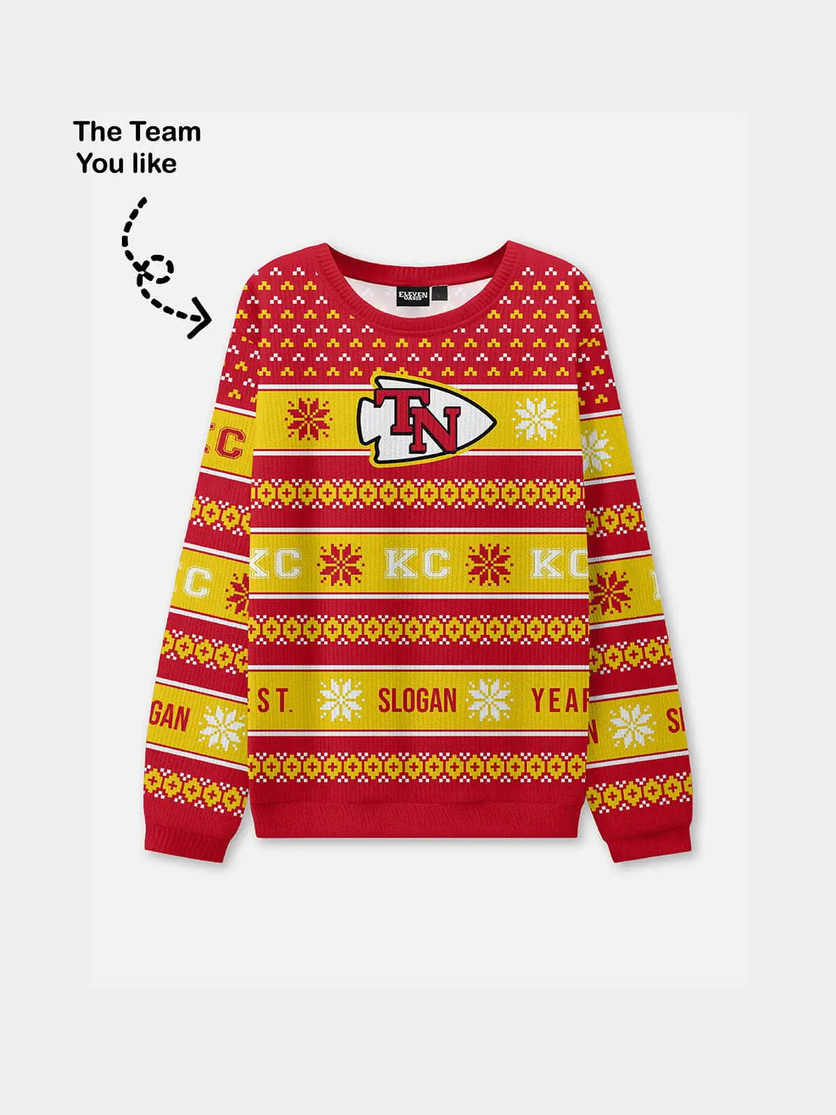 Custom Kansas City Logo Football Sweatshirt Eleven Oasis