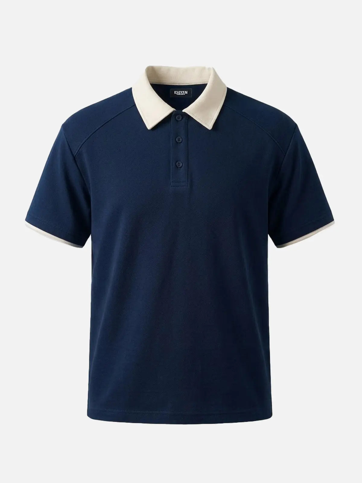 Men's Retro Contrast Collar Short Sleeve Polo Shirt ElevenOasis