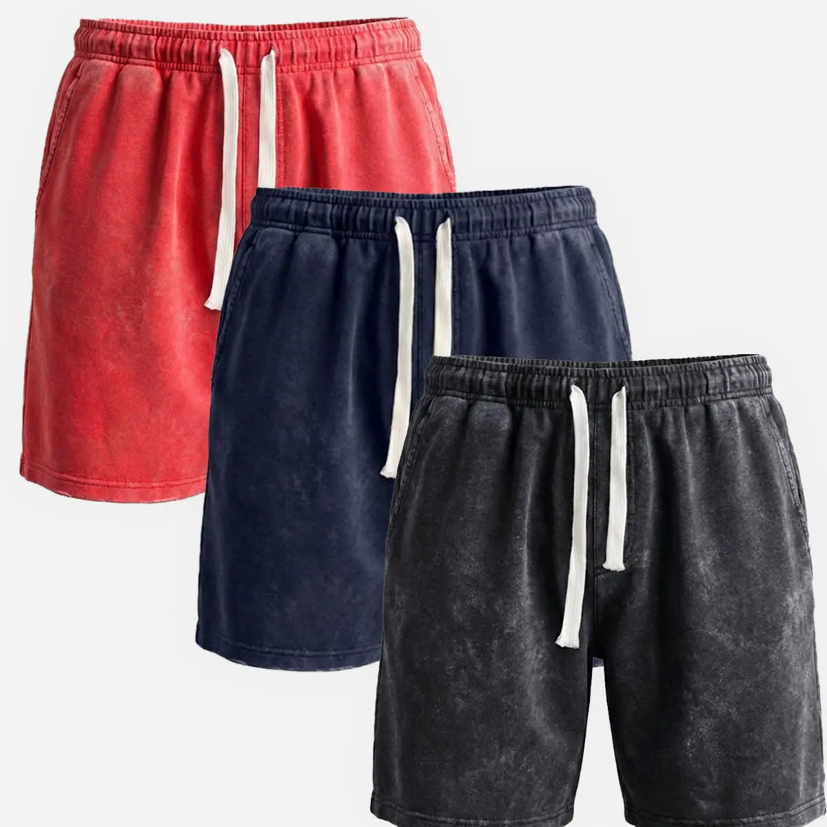 Men's Washed Cotton Drawstring Shorts ElevenOasis