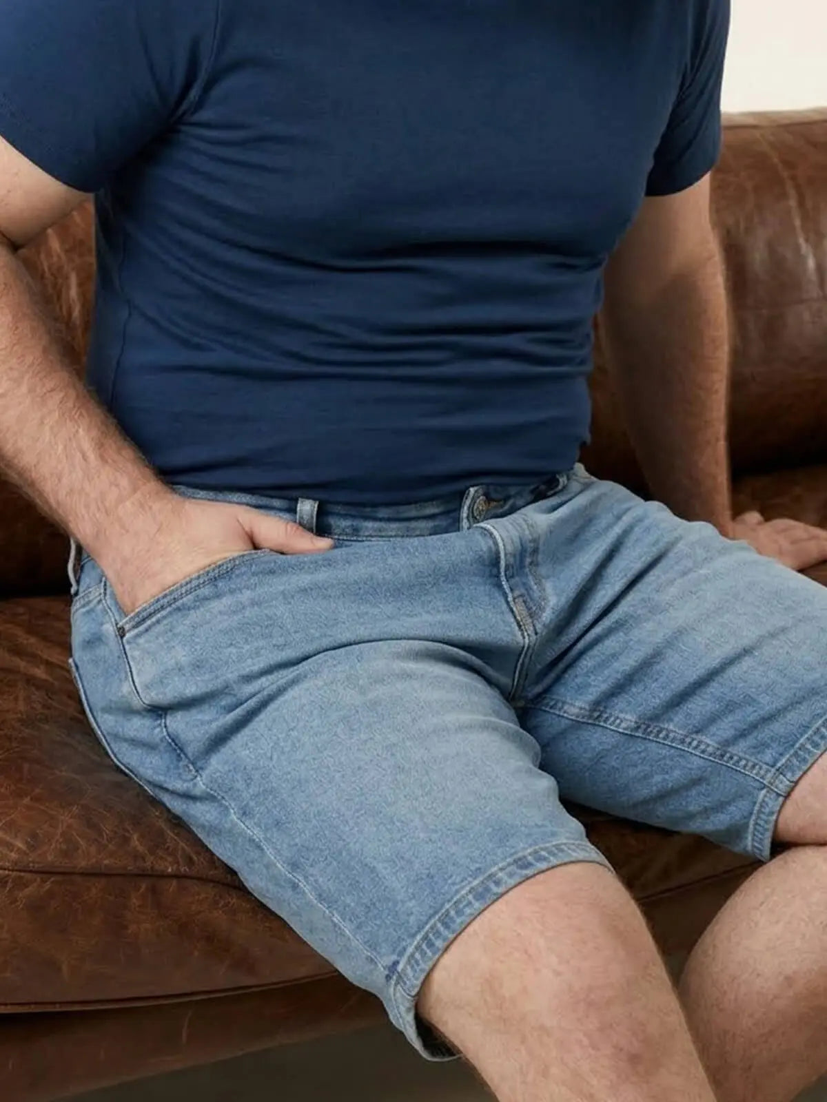 Men's Classic Denim Slim Fit Shorts ElevenOasis