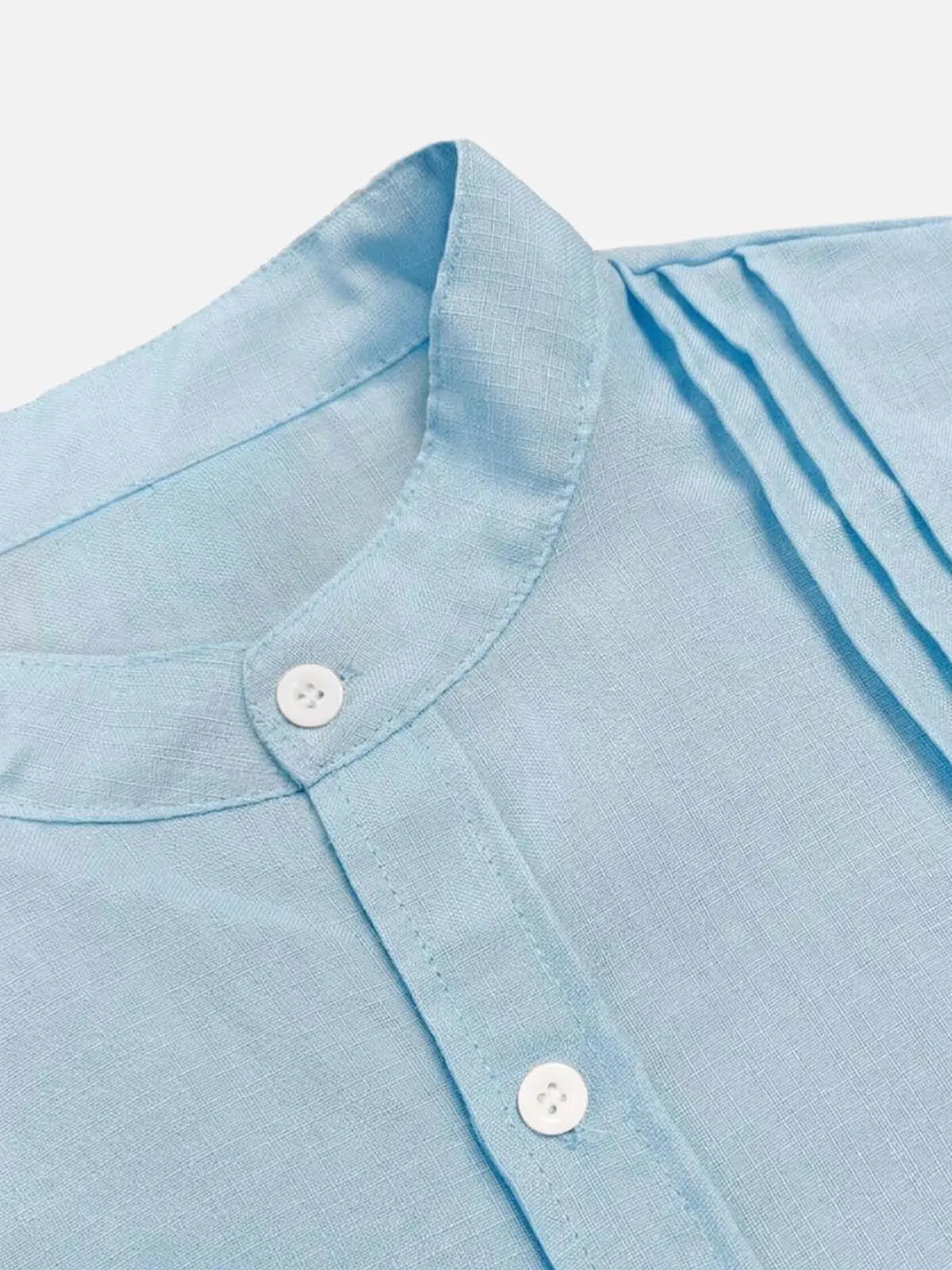 Men's Textured Pleated Panel Long Sleeve Shirt ElevenOasis