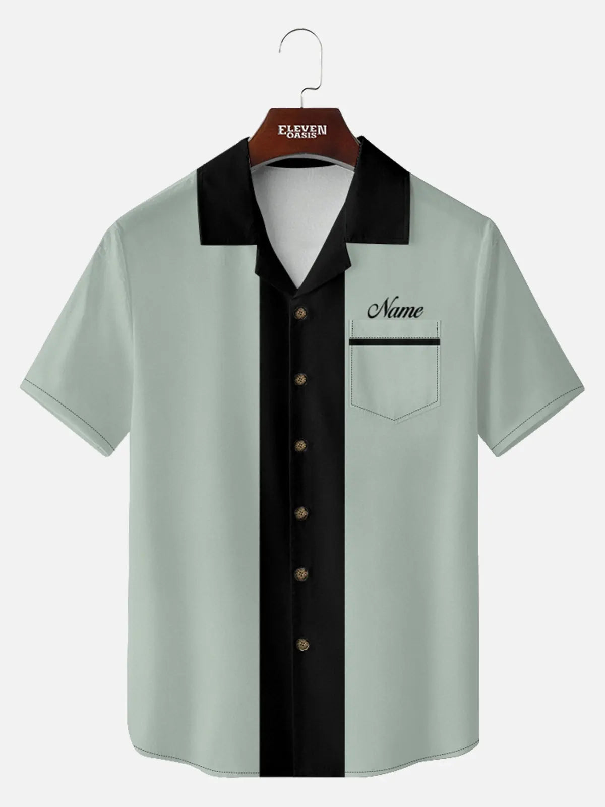 Men's Custom Name Retro Bowling Short Sleeve Shirt ElevenOasis