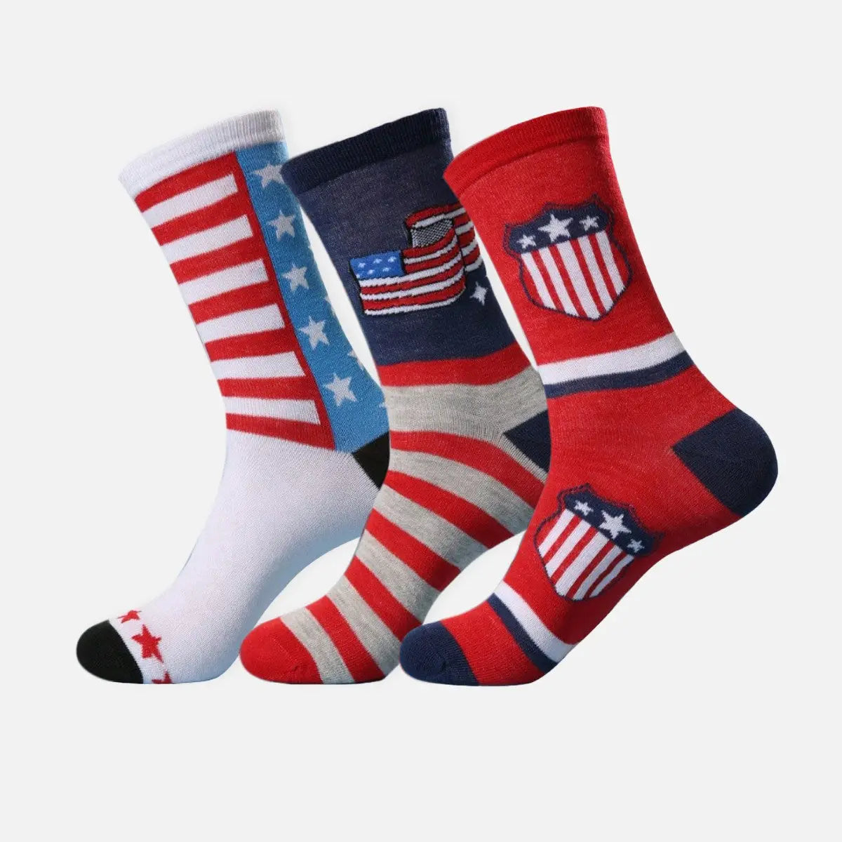 Men's American Flag Pattern Crew Socks Eleven Oasis