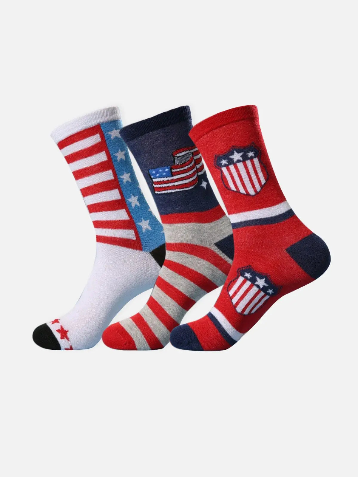 Men's American Flag Pattern Crew Socks Eleven Oasis