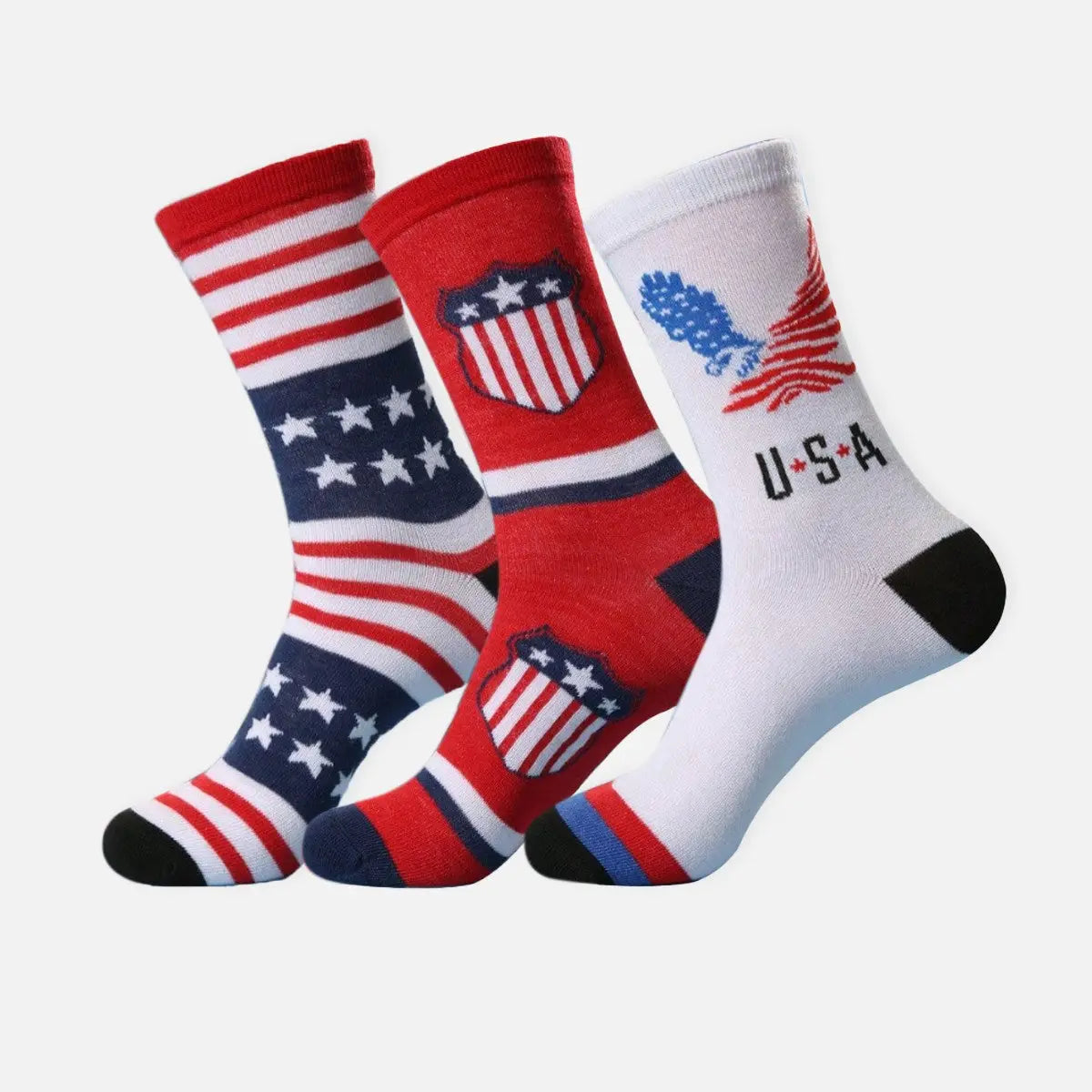 Men's American Flag Pattern Crew Socks Eleven Oasis