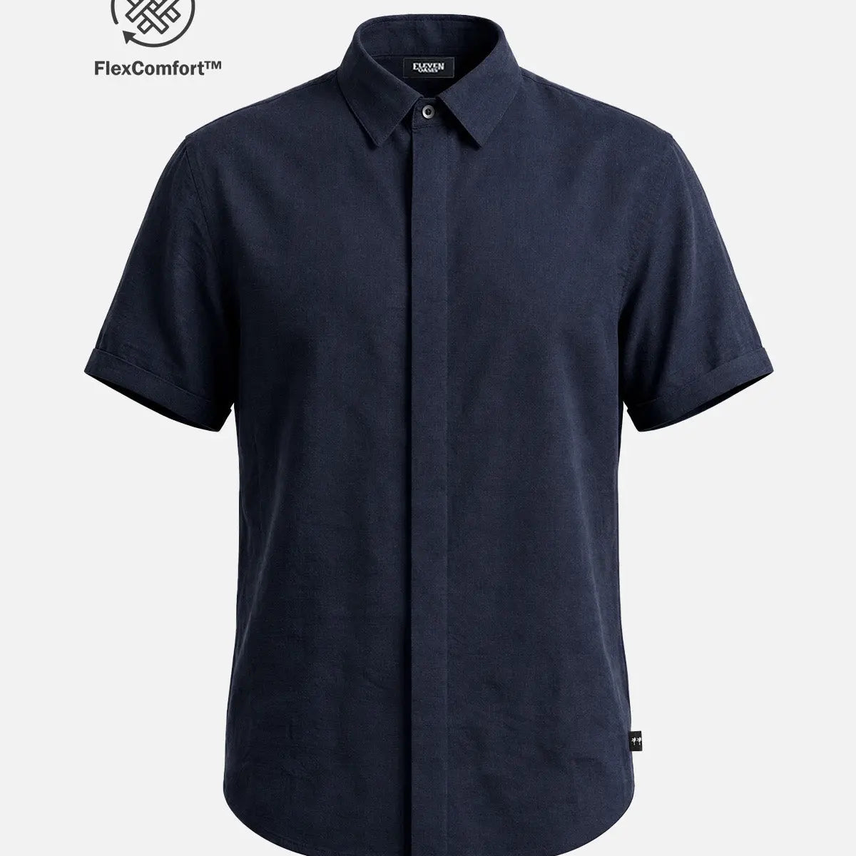Tall Men's FlexComfort™ Classic Short Sleeve Shirt Eleven Oasis