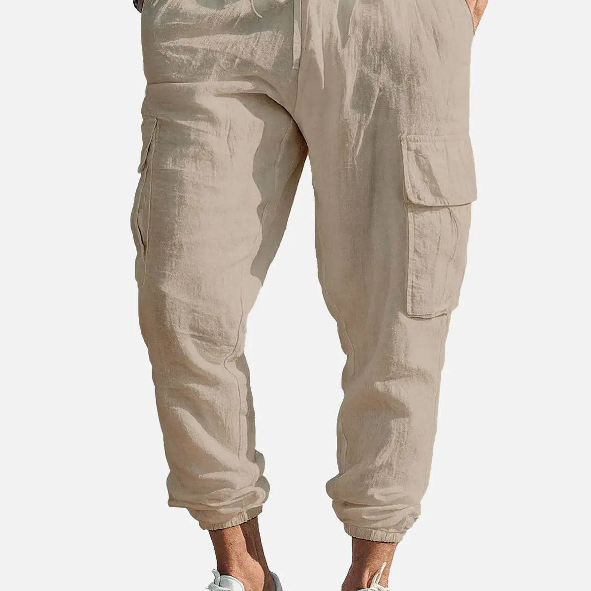Men's Casual Linen Cargo Jogger Pants ElevenOasis