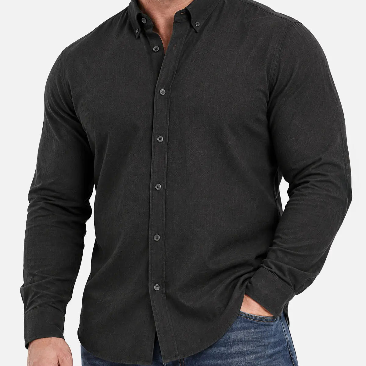 Men's Easygoing 100% Cotton Button Down Shirt