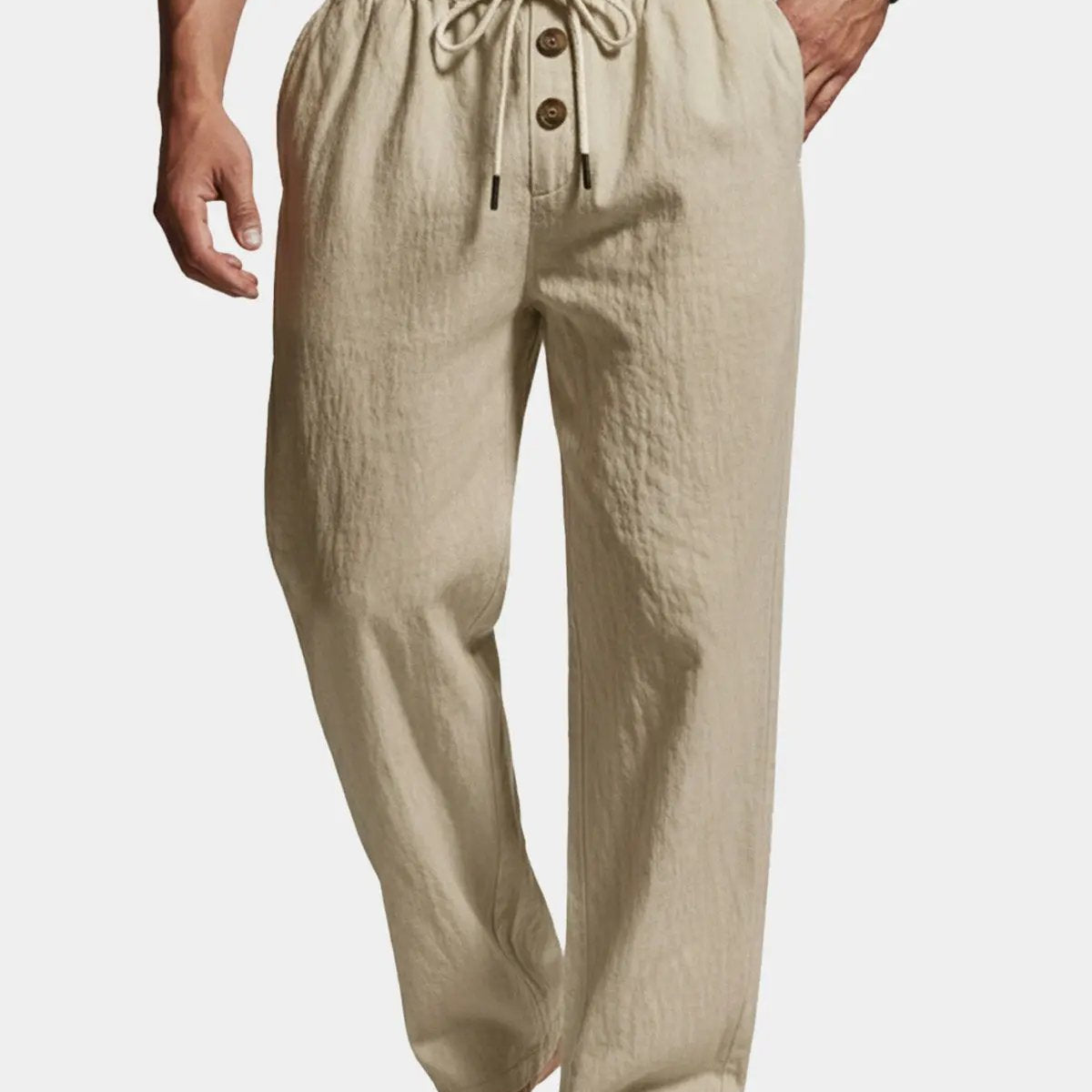 Men's Linen Blend Wide Leg Lounge Pants ElevenOasis