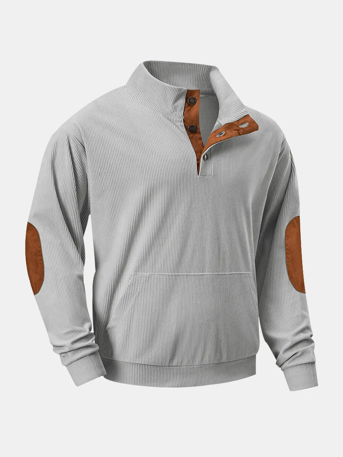 Men's Elbow Patch Ribbed Pullover Eleven Oasis