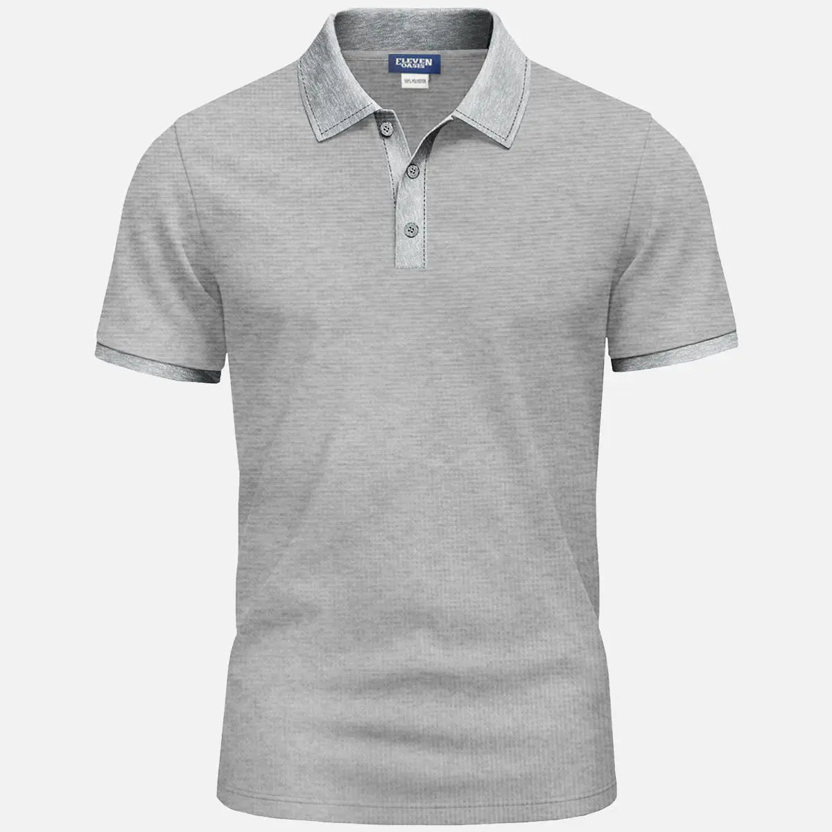 Men's Waffle Knit Polo Shirt Eleven Oasis