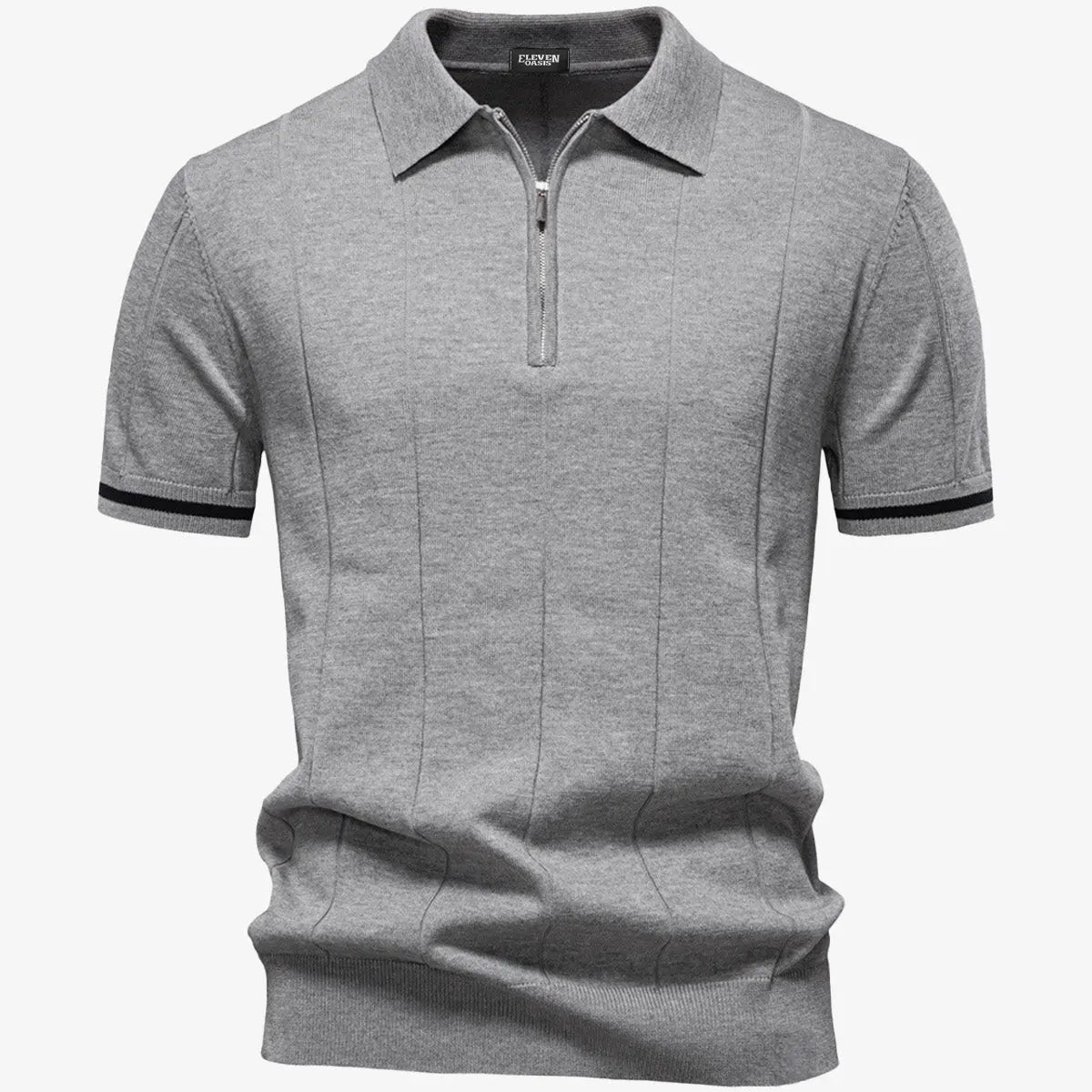 Men's Refined Slim Polo Knit Short Sleeve Shirt ElevenOasis