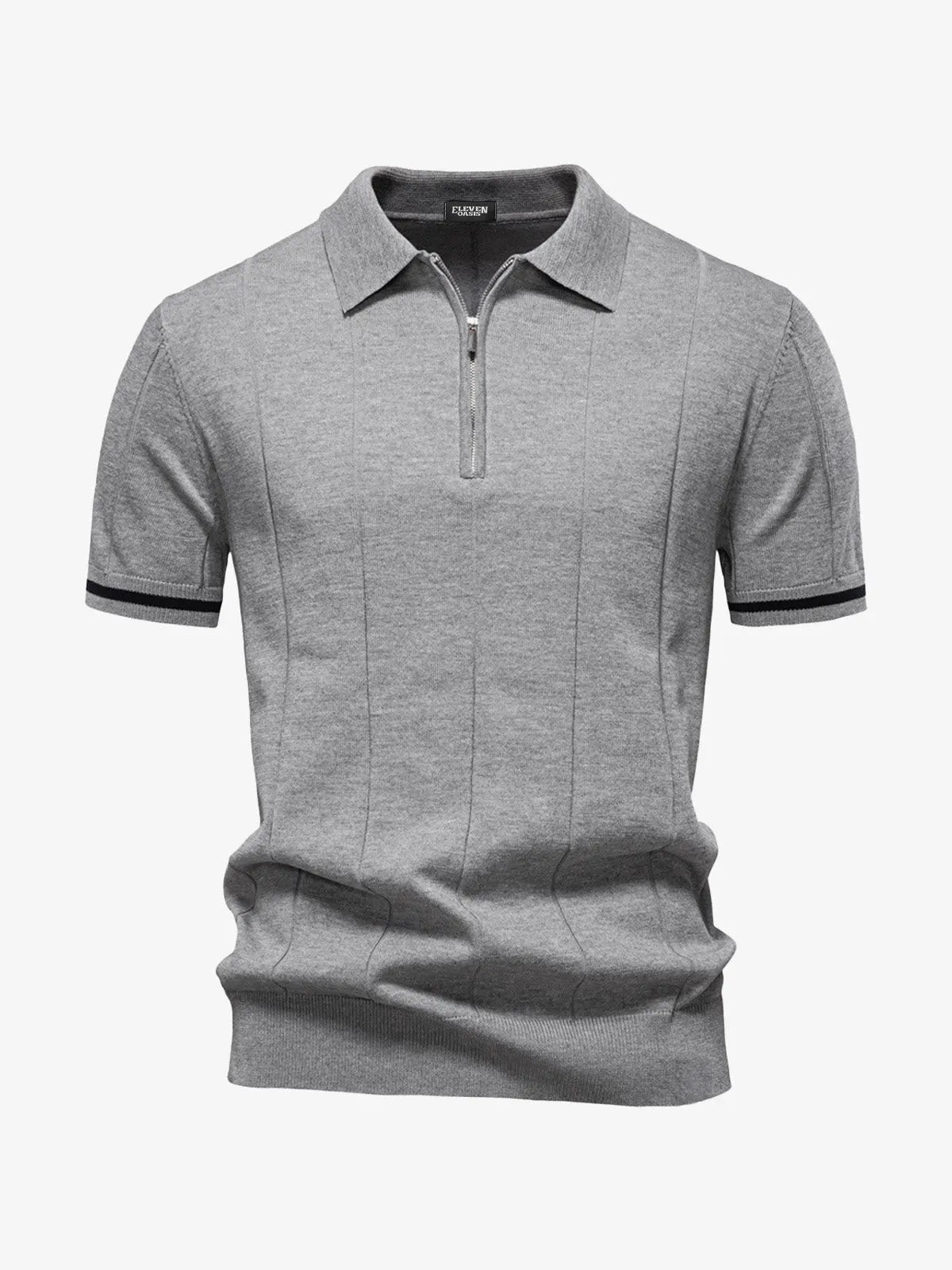 Men's Refined Slim Polo Knit Short Sleeve Shirt ElevenOasis
