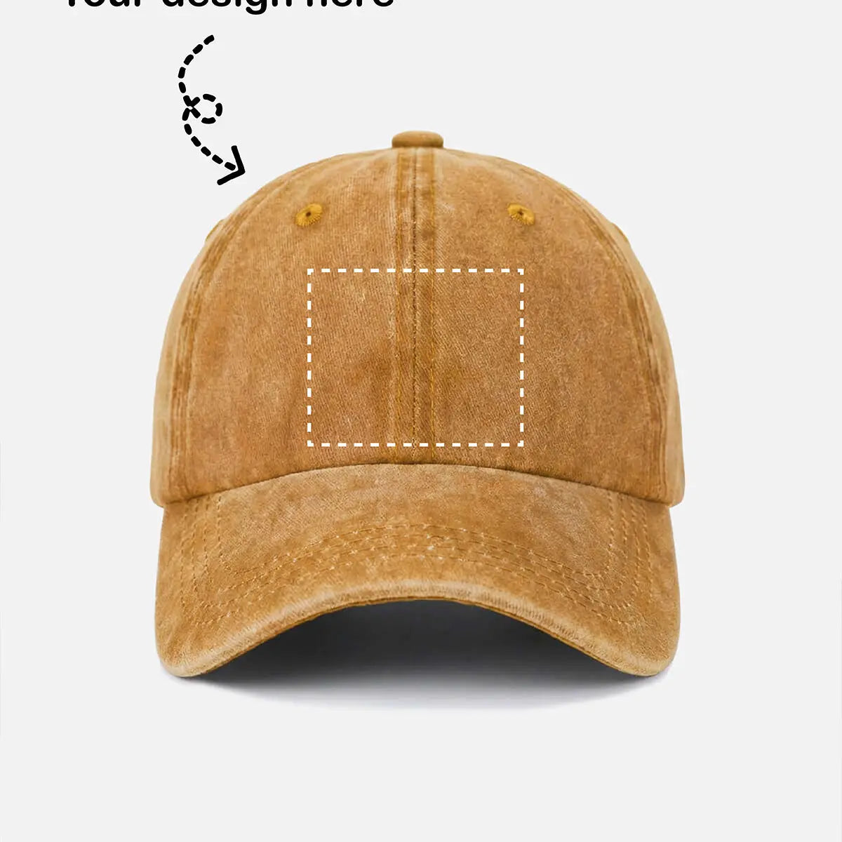 Customizable Washed Cotton Baseball Cap ElevenOasis
