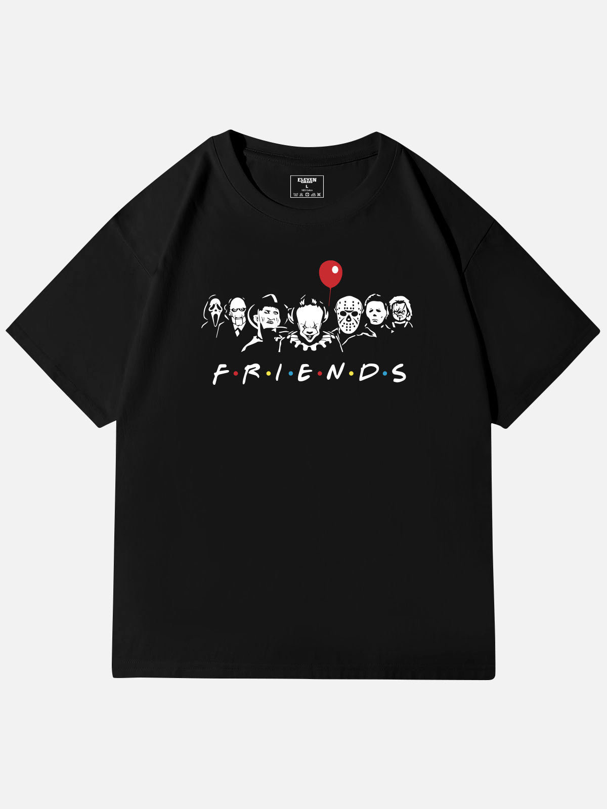Horror Friends Mashup Ghost Cotton T-Shirt ElevenOasis