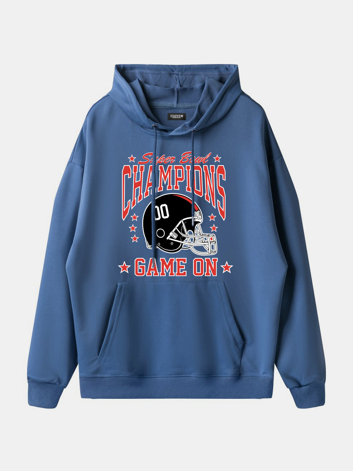Super Bowl Champions Game On Football Hoodie Eleven Oasis