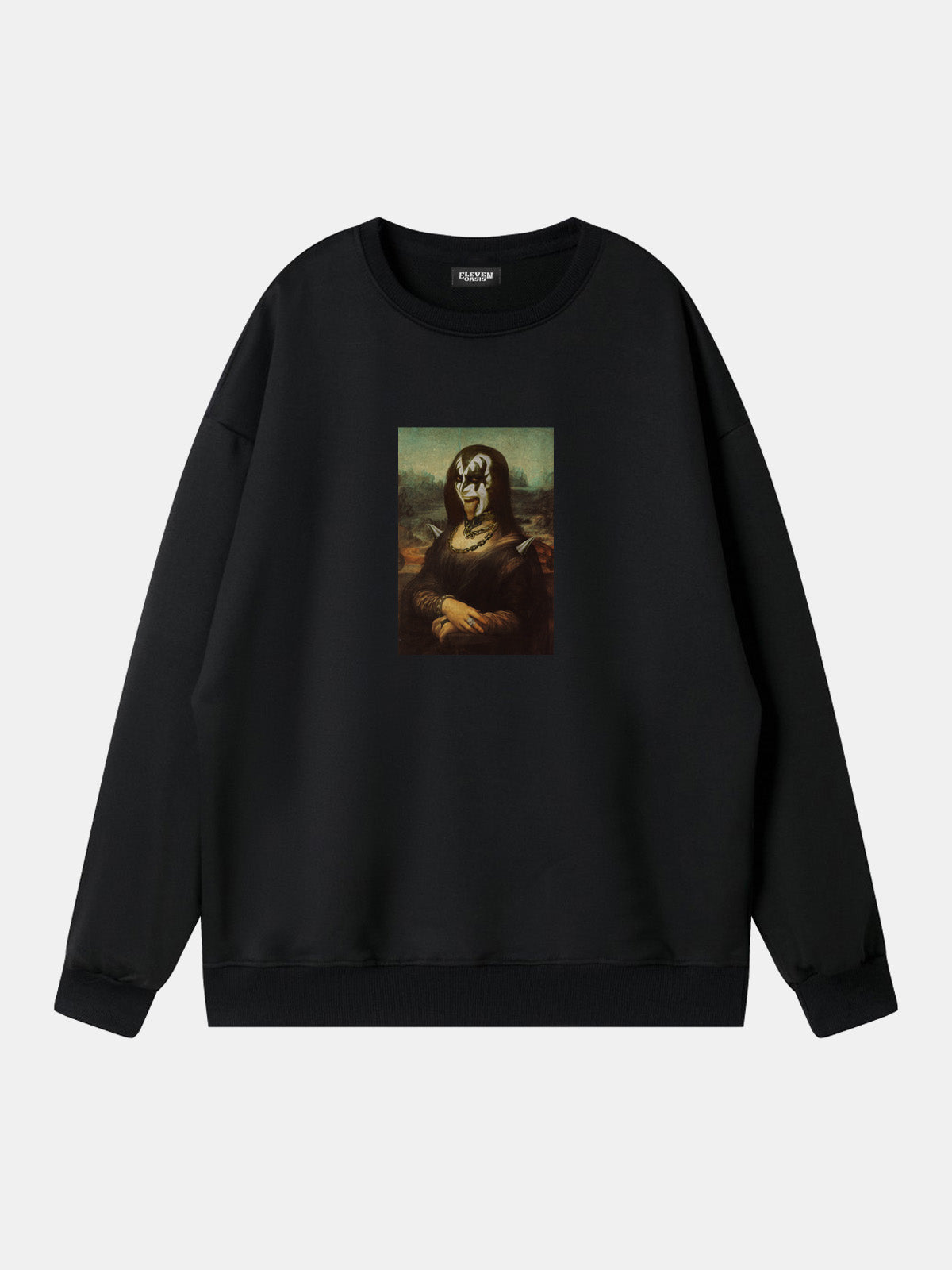 Mona Lisa Rock Parody Sweatshirt Eleven Oasis