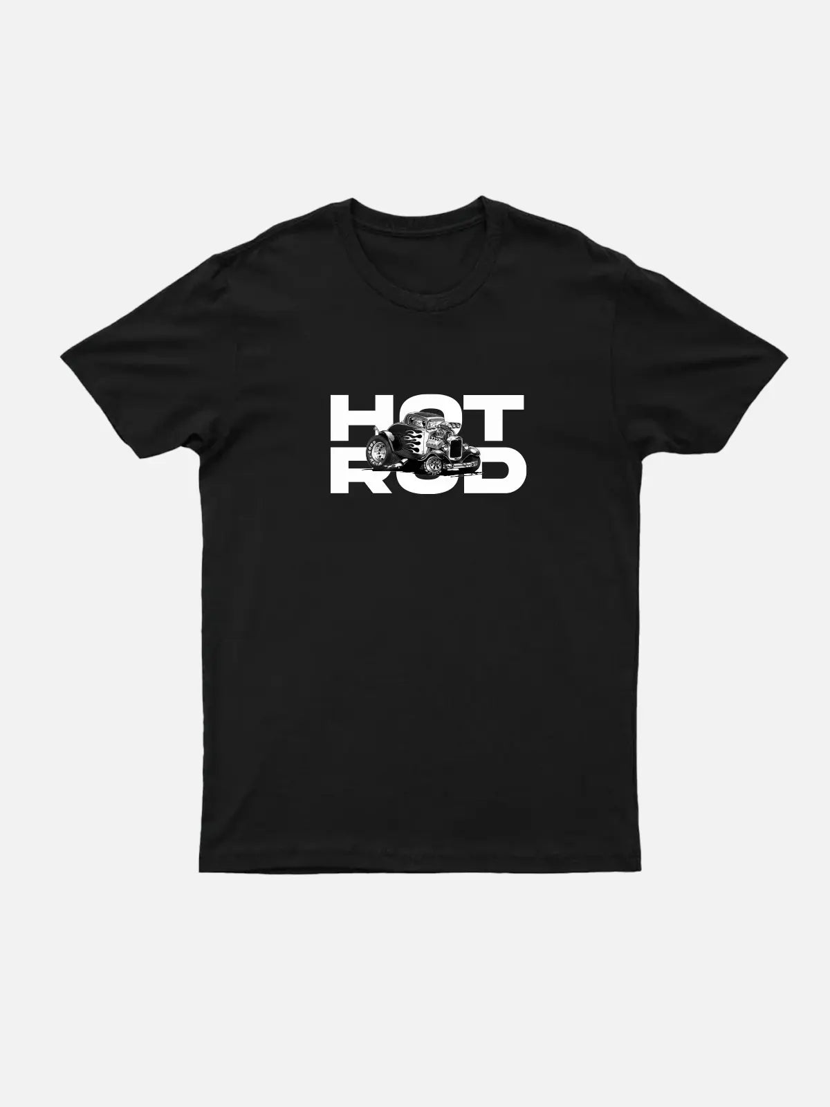 Hot Rod Typography Vintage Engine Cotton T-Shirt Eleven Oasis
