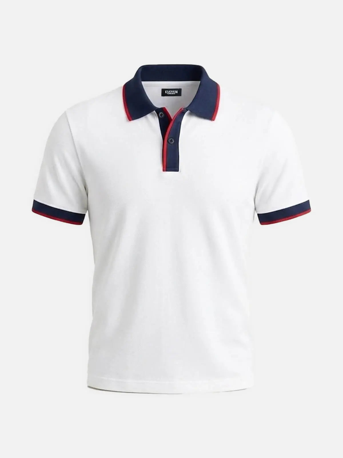 Men's Slim Fit Retro Tipped Collar Short Sleeve Polo Shirt ElevenOasis