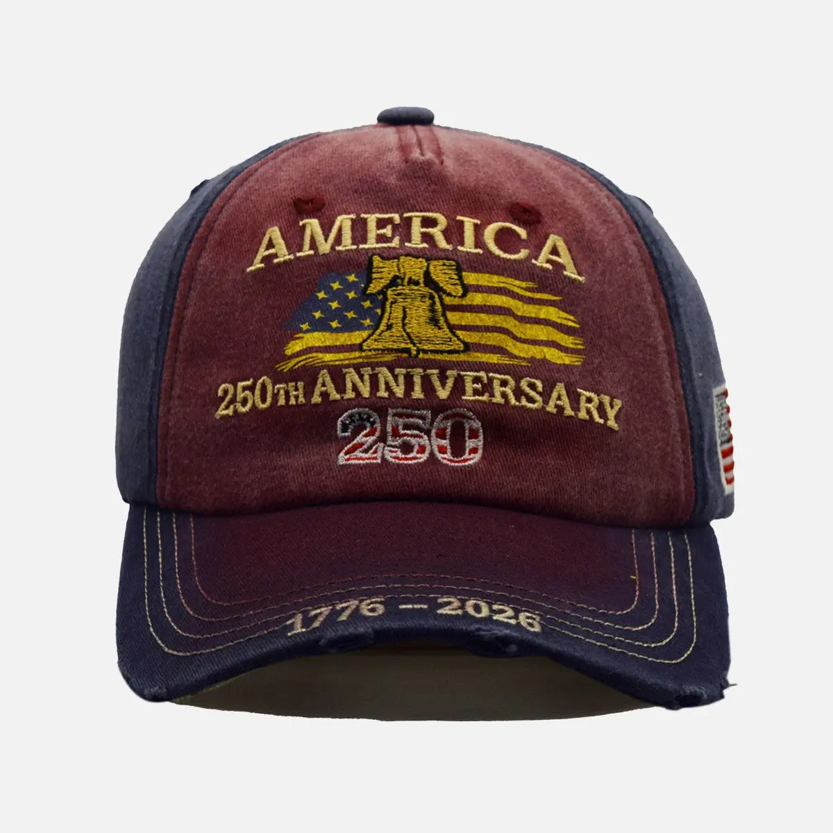 America 250th Anniversary Embroidered Baseball Cap ElevenOasis