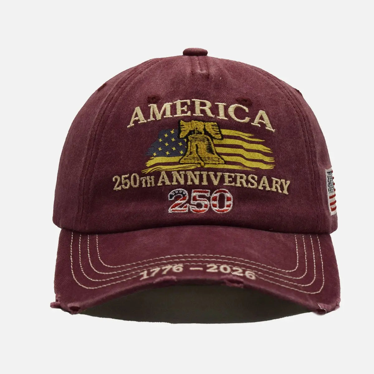 America 250th Anniversary Embroidered Baseball Cap ElevenOasis