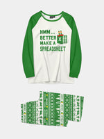 Better Make a Spreadsheet Christmas Pajama Set ElevenOasis