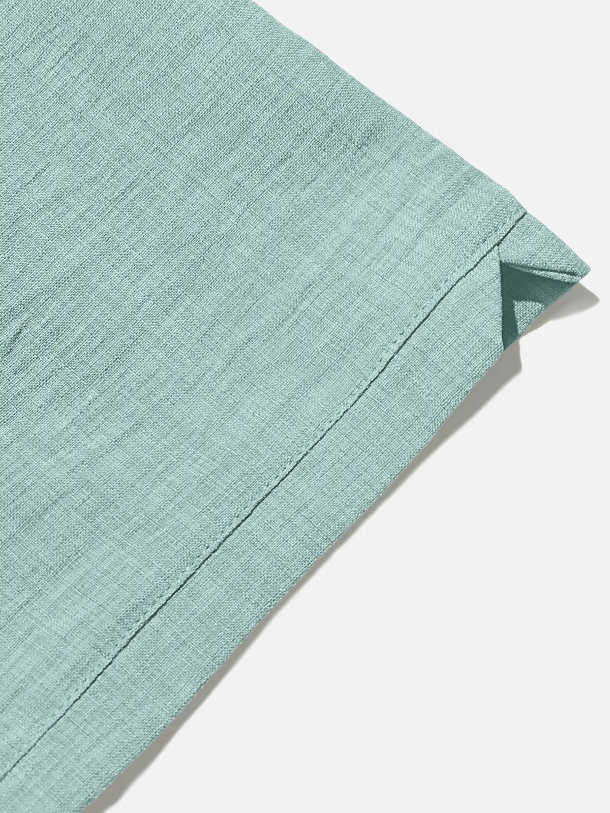 Men's Tonal Button Linen-Blend Short Sleeve Shirt Eleven Oasis