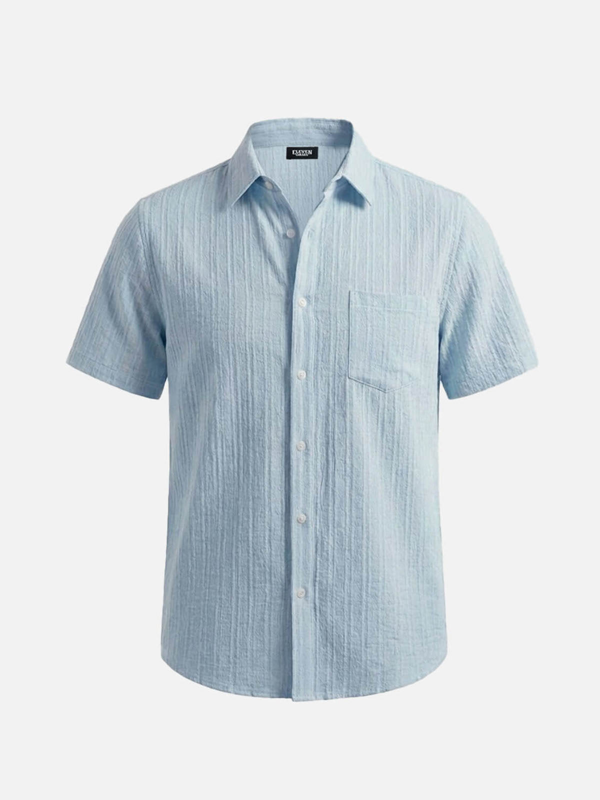 Men's Textured Short Sleeve Button-Up Shirt Eleven Oasis