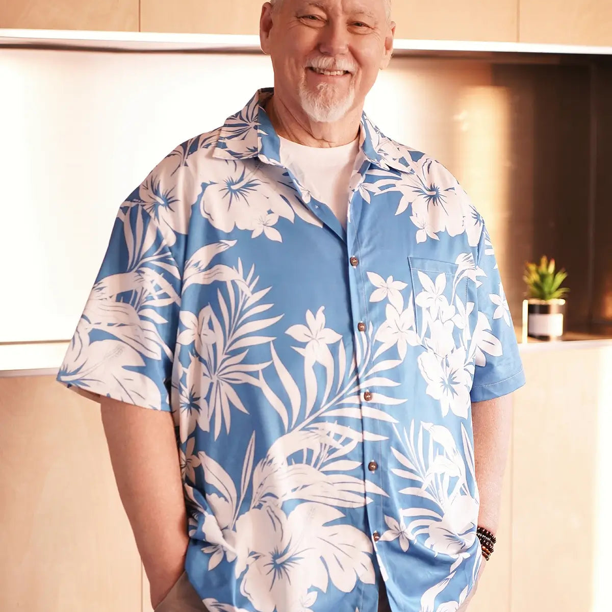 Tall Men's Coastal Bloom Short Sleeve Shirt ElevenOasis