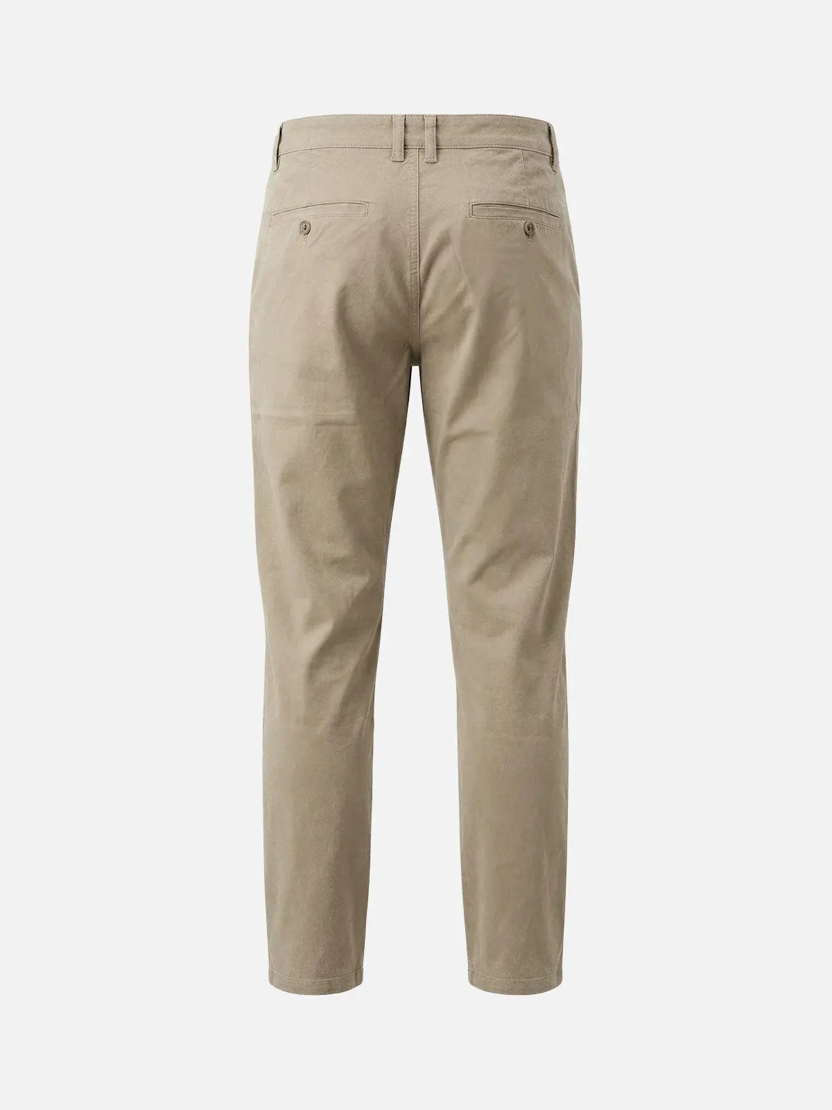 Men's Buttoned Welt Pocket Tapered Stretch Cotton Chino Pants ElevenOasis
